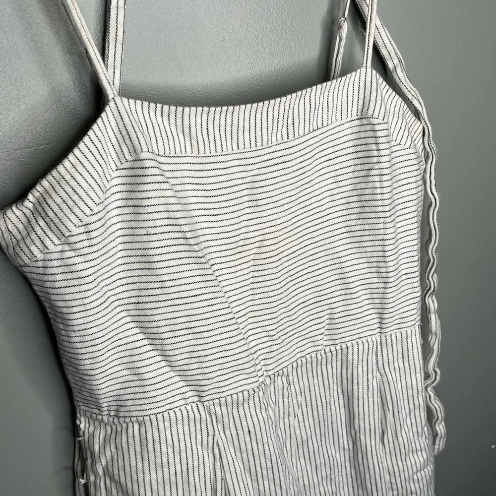 Banana Republic Linen Blend Stripe Jumpsuit